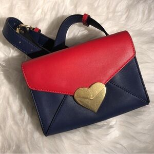 “DEAR DREW” VINTAGE LINE by DREW BARRYMORE BLUE/RED WAIST BAG